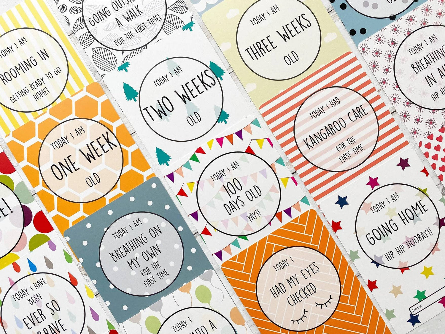 Premature Baby Milestone Cards