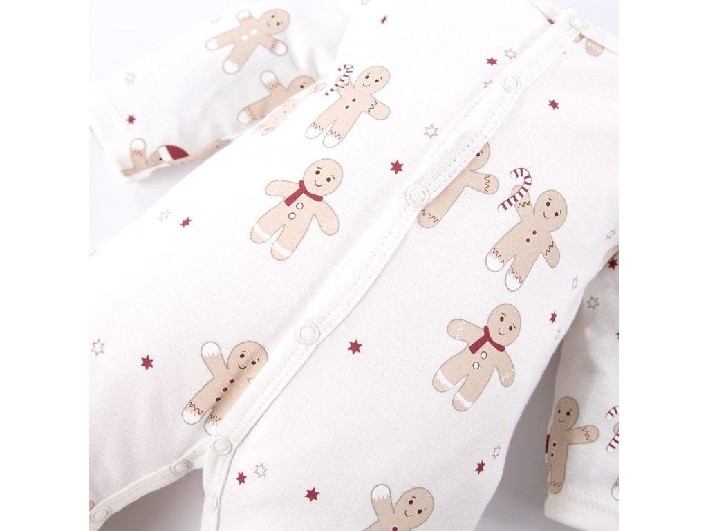 Premature Baby Christmas Sleepsuit - Gingerbread man Sleepsuit / Babygrow EEVI 