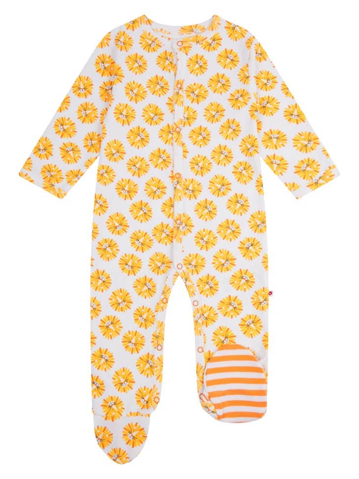 Piccalilly Footed Sleepsuit - Lion Sleepsuit / Babygrow Piccalilly 