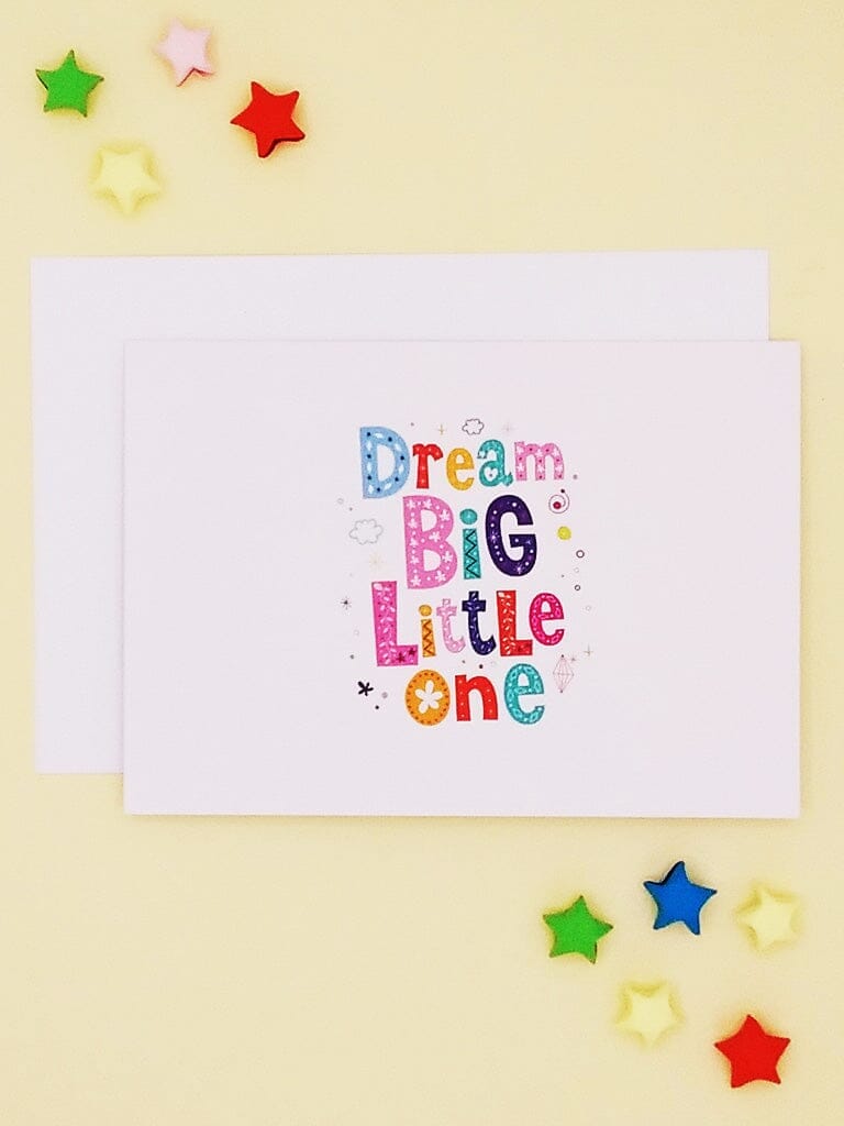 Cards & Message Cards & Gift Wrap Little Mouse Baby Clothing & Gifts Dream Big Little One - Colourful 