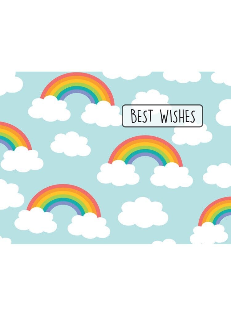 Cards & Message Cards & Gift Wrap Little Mouse Baby Clothing & Gifts Best Wishes - Rainbows 