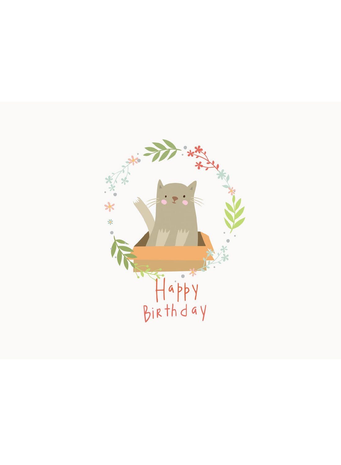 Cards & Message Cards & Gift Wrap Little Mouse Baby Clothing & Gifts Happy Birthday - Cat 