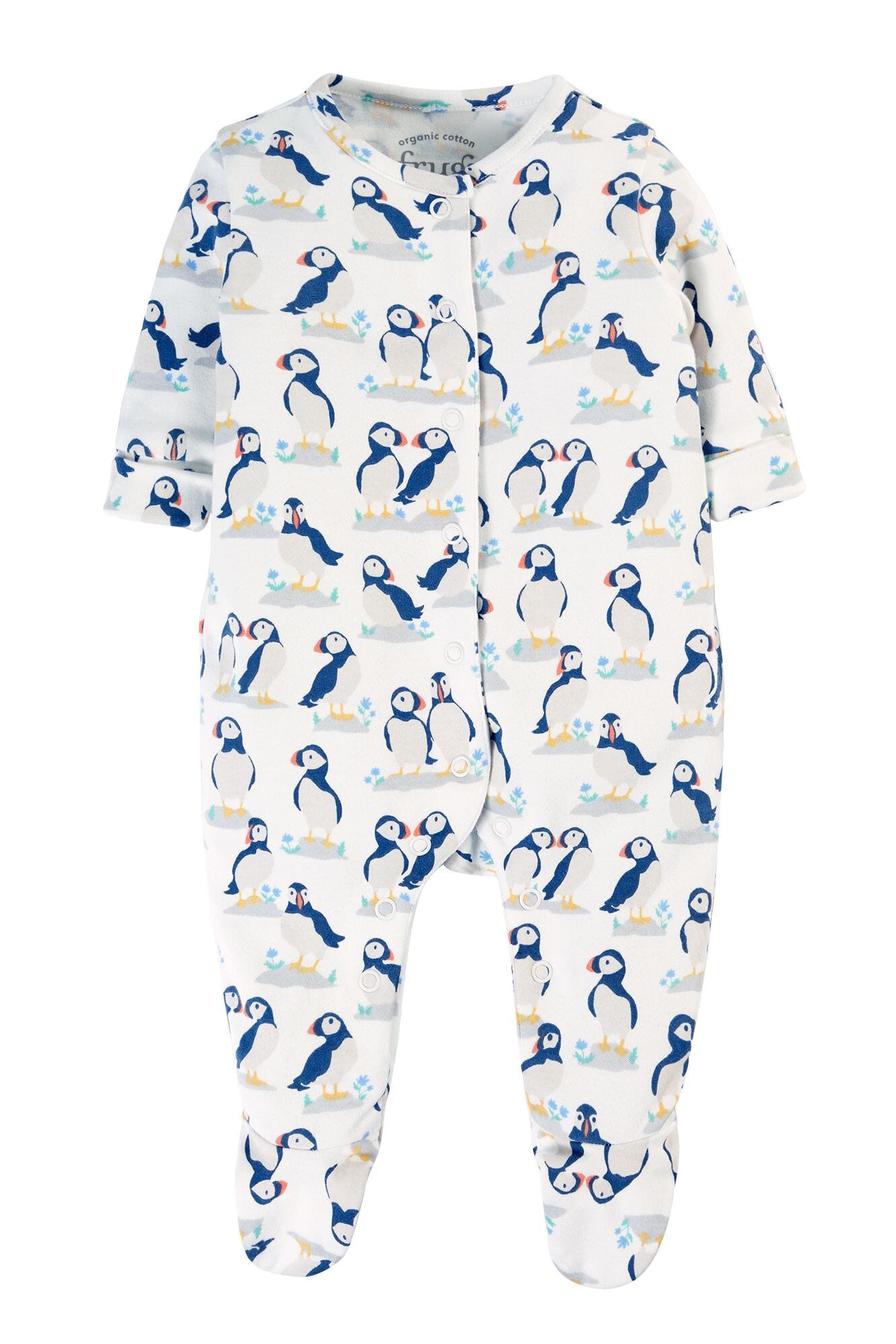 Frugi Organic Cotton Puffin Babygrow and Top Gift Set Sleepsuit / Babygrow Frugi 