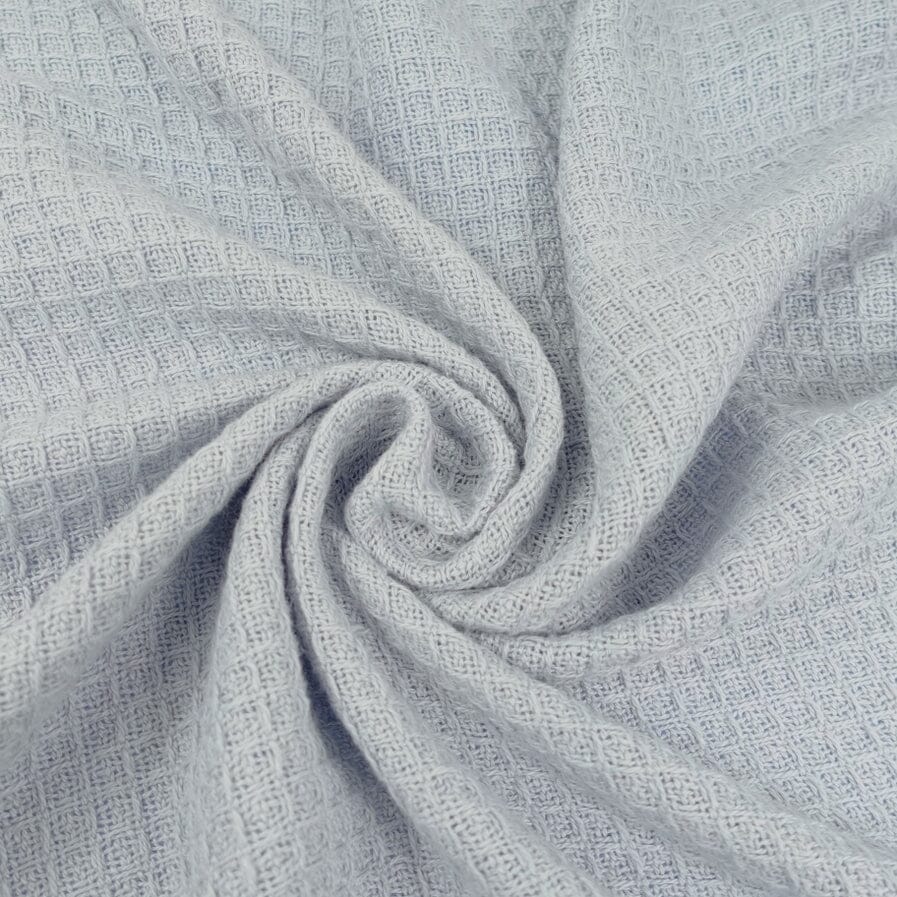 100% Pure Cotton Grey Waffle Blanket - 90cm x 75cm - Muslin Muslinz 