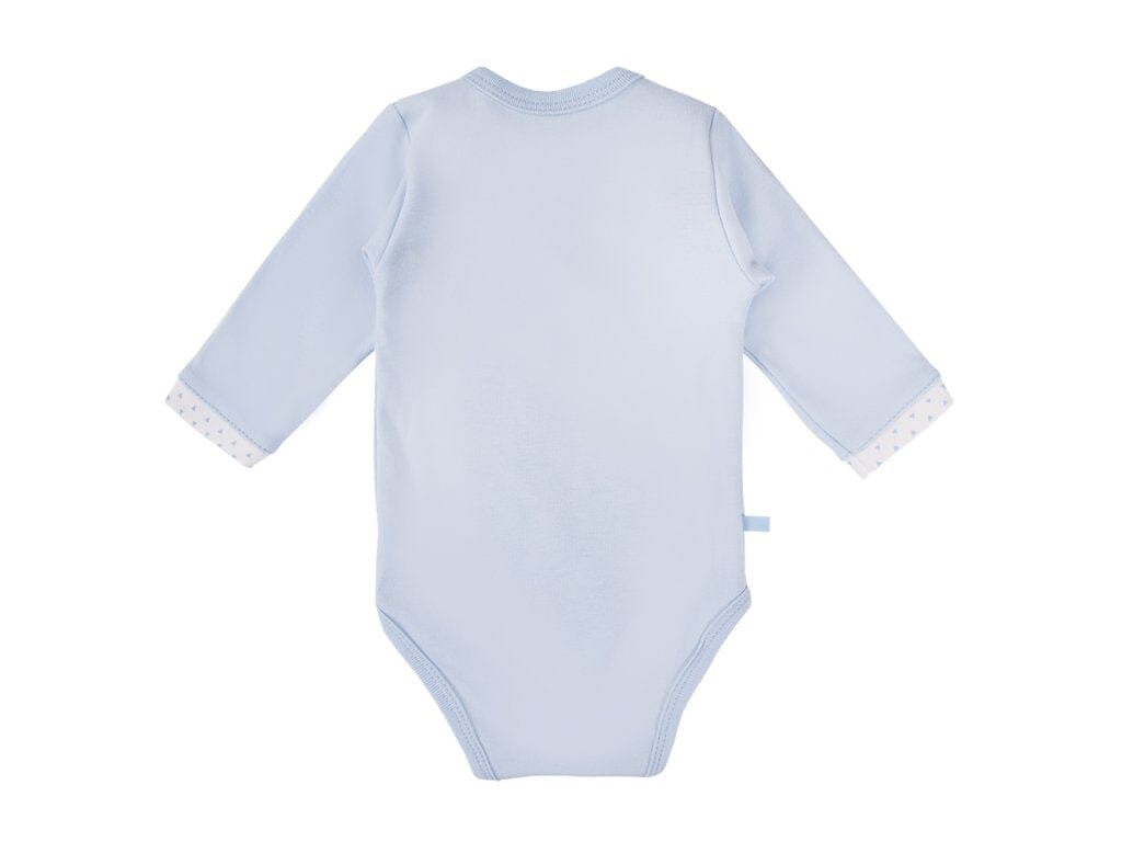 Early Baby Bodysuit, Embroidered Bear Design - Blue Bodysuit / Vest EEVI 