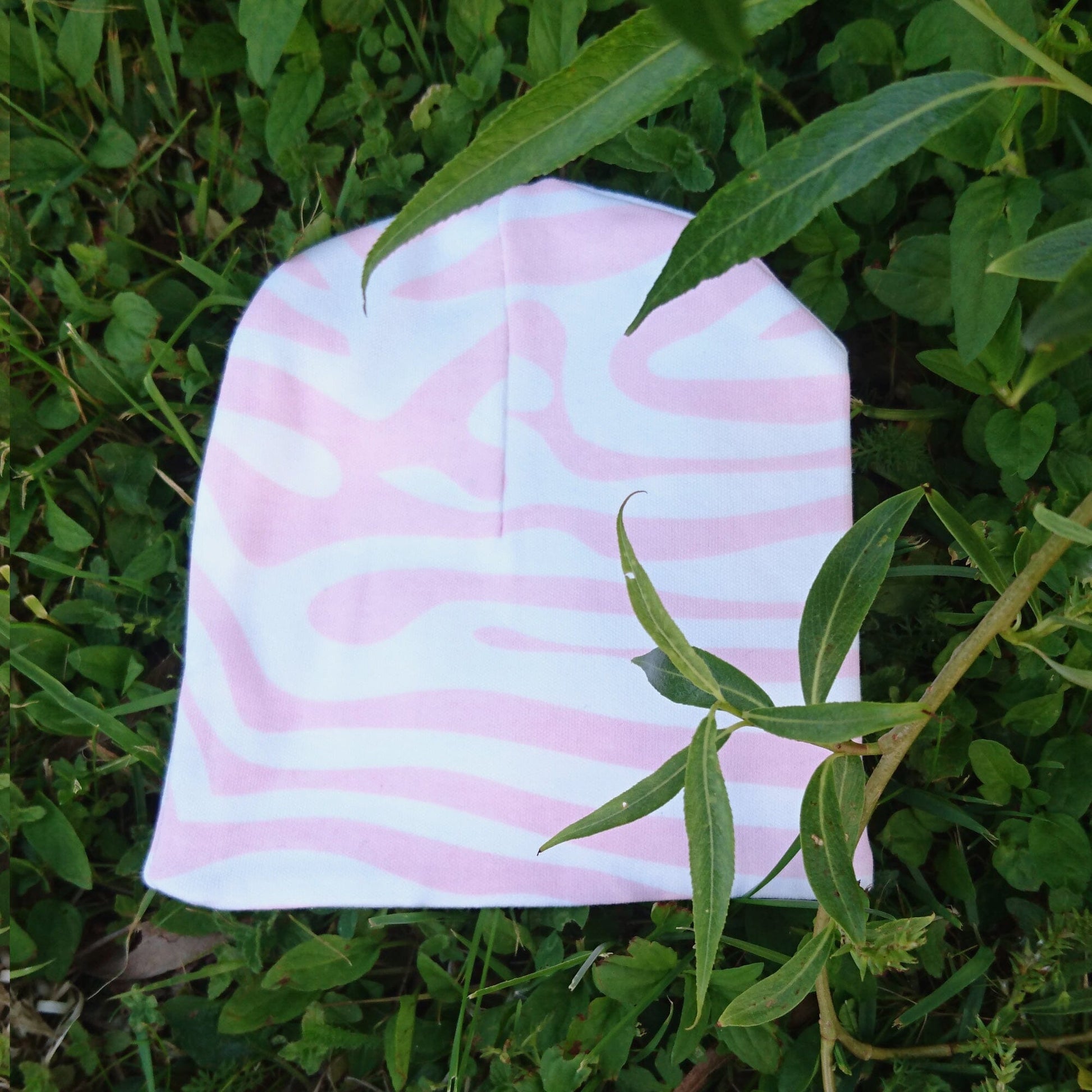 Organic Premature Baby Hat - Pink Animal Print Hat Summerville 