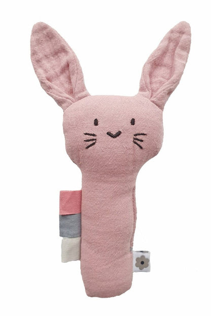 Soft Rabbit Rattle - Dusky Pink Rattle Summerville 