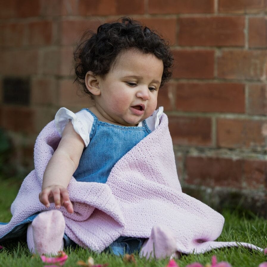 100% Cotton Cellular Baby Blanket - Dusky Pink Blanket Hippychick 