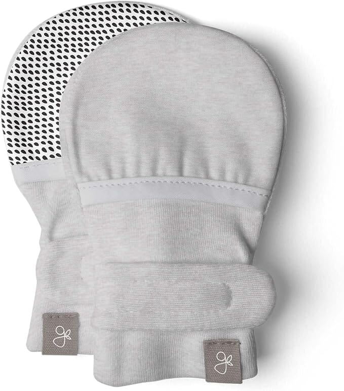 Stay-On Scratch Mittens - Storm Grey Scratch Mitts Goumikids 