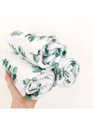 Muslin Swaddle Baby Blanket - Eucalyptus Swaddle Blanket Geople 