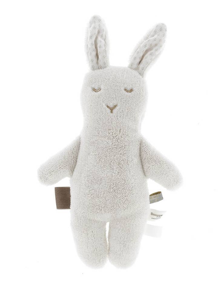 Snoozebaby Organic Plush Toy Rabbit - Stone Rattle Snoozebaby 