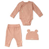 3 PIece Organic Baby Gift Set - Rose Pink Set Rock a Bye Baby 