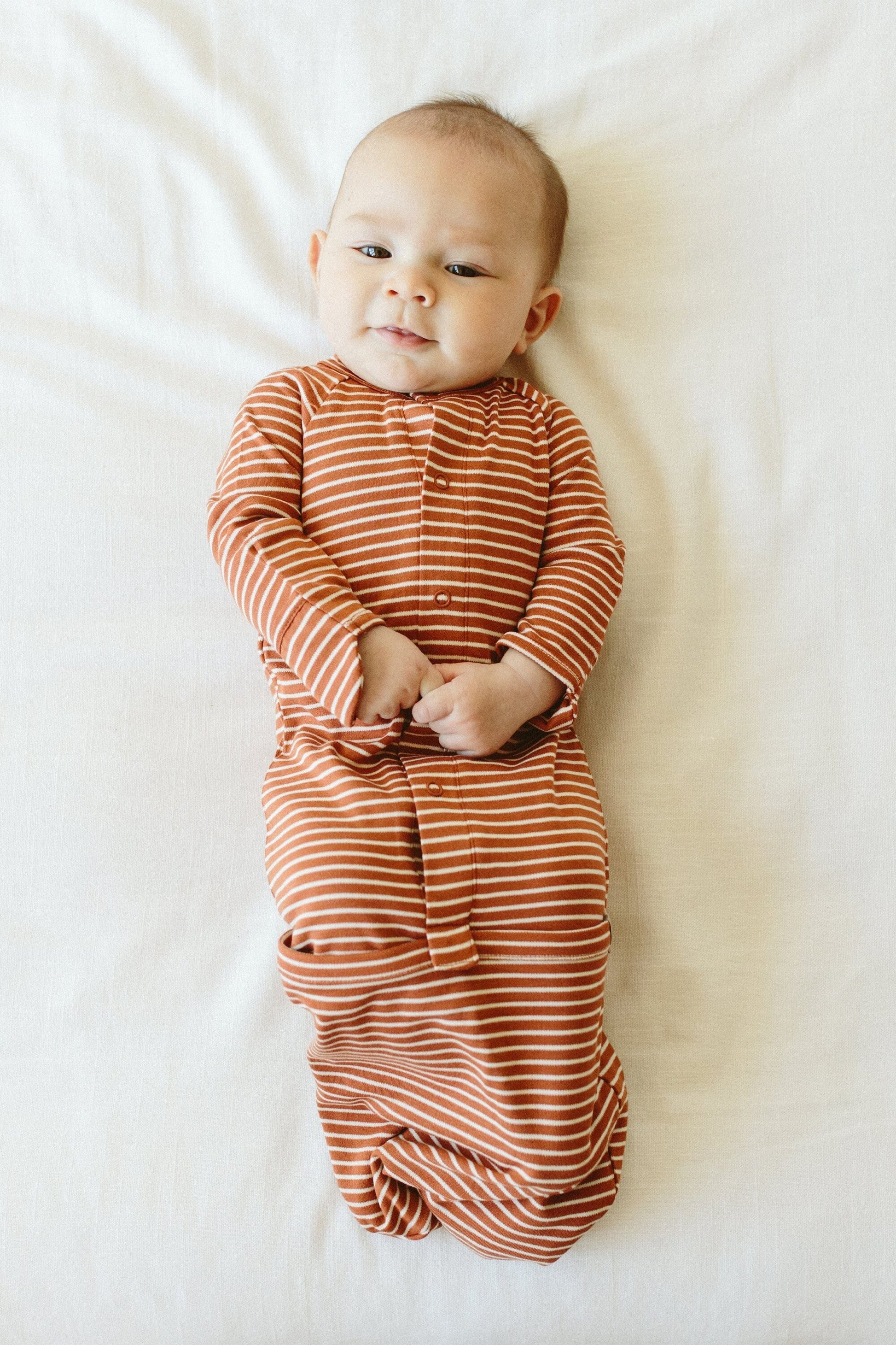 Baby Sleeping Bag / Gown - Clay Stripe Sleeping Bag Goumikids 