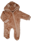 Brown Bear Fluffy Pramsuit Snowsuit / Pramsuit Little Lumps 