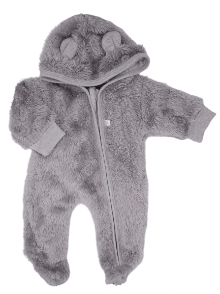 Grey Bear Fluffy Pramsuit Snowsuit / Pramsuit Little Lumps 