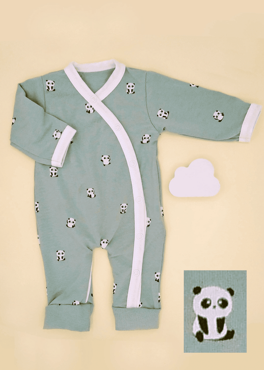 Prem Baby Sleepsuit, Panda Cuddles Sleepsuit / Babygrow Tiny & Small 