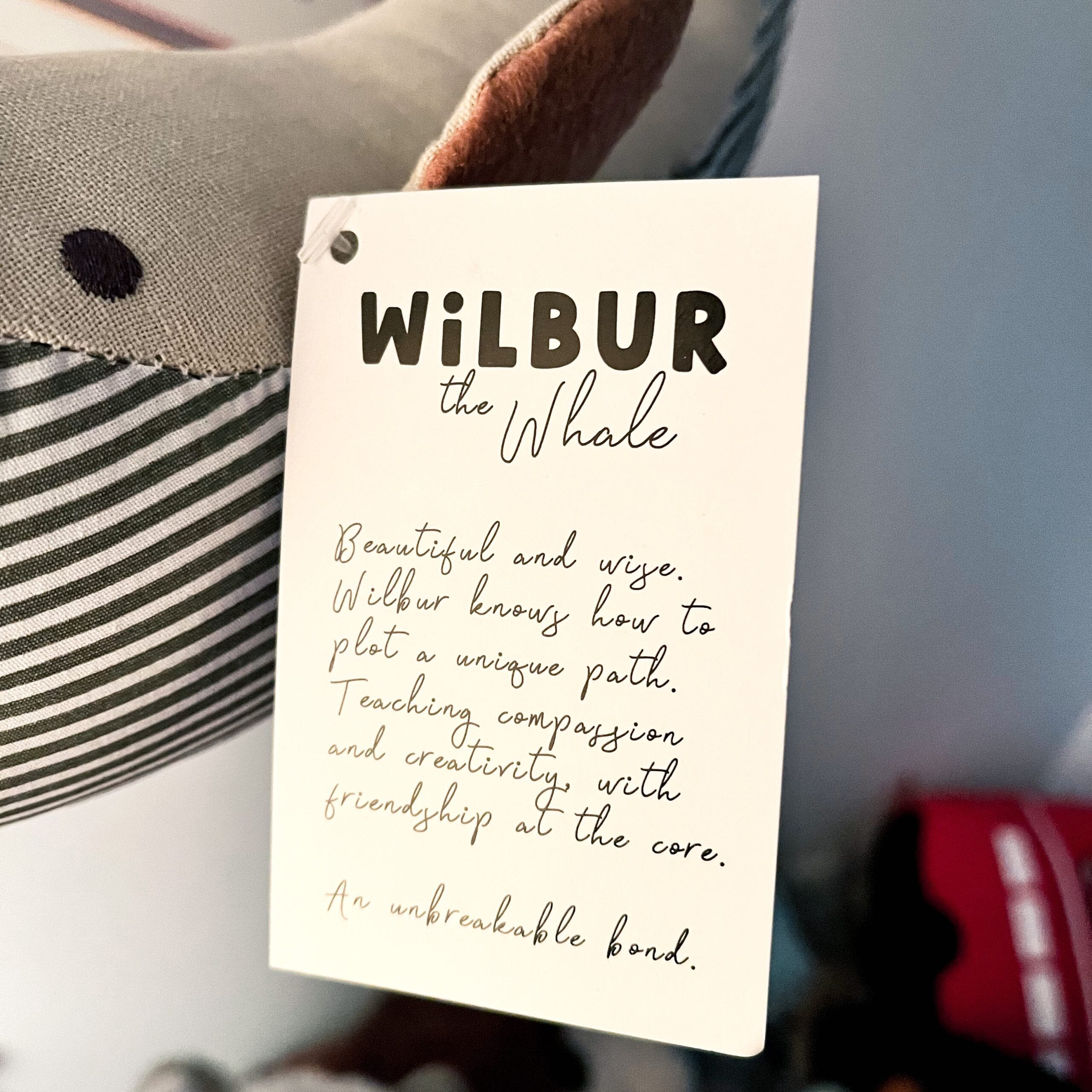 Wilbur The Whale Soft Toy Toy Banks-Lyon Botanical 