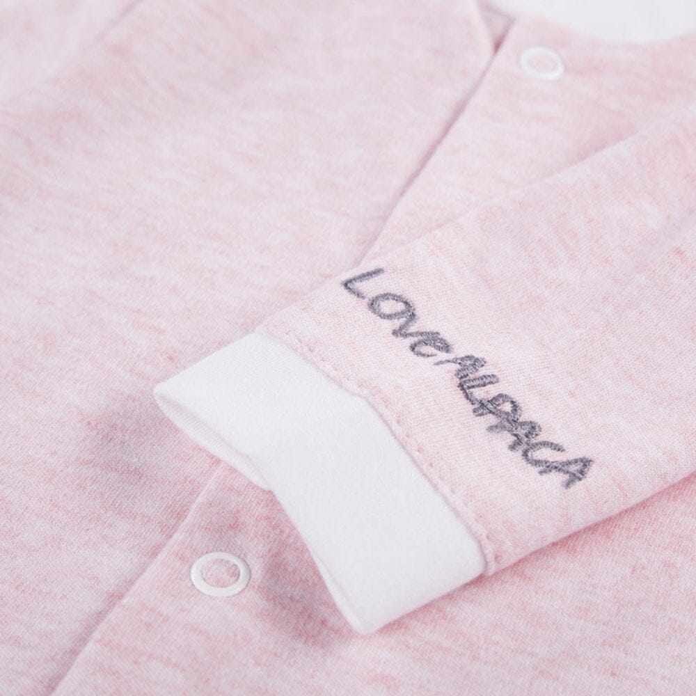 Early Baby Long Sleeved Top, "Love Alpaca" Embroidery - Pink Top / T-shirt EEVI 