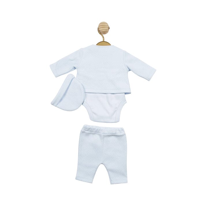 Blue Waffle Tiny Baby - Four Piece Set Outfit Mintini Baby 