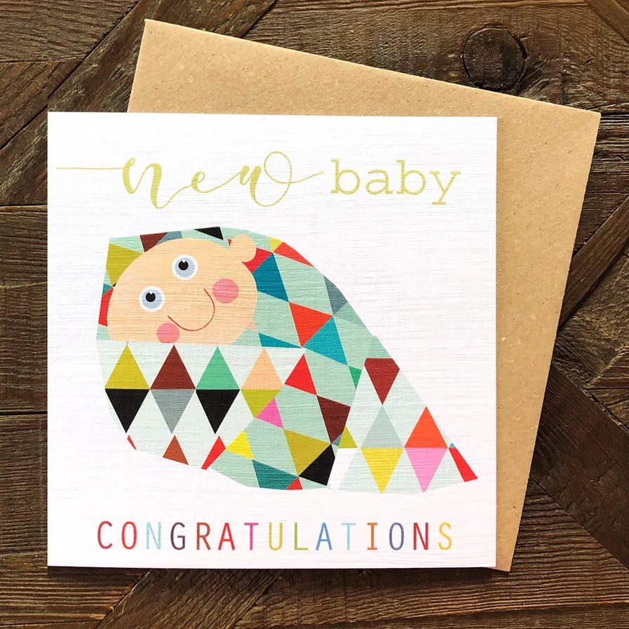 Cards & Message Cards & Gift Wrap Little Mouse Baby Clothing & Gifts Colourful New Baby Congratulations 