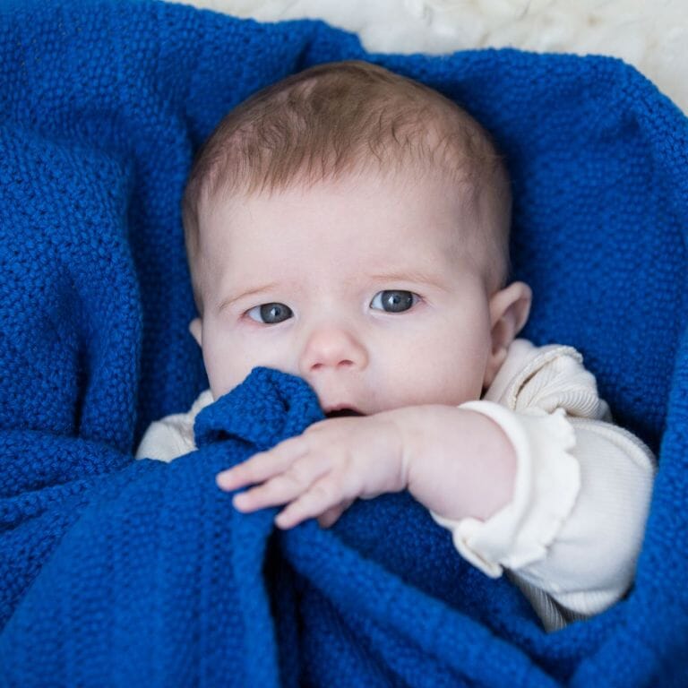 100% Cotton Cellular Baby Blanket - Blue Blanket Hippychick 