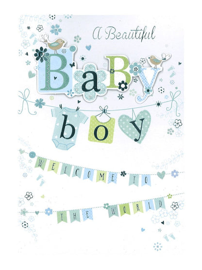 Cards & Message Cards & Gift Wrap Little Mouse Baby Clothing & Gifts Welcome To The World - Baby Boy 