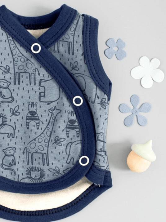 Premature Baby Vest, Safari Friends Bodysuit / Vest Tiny & Small 