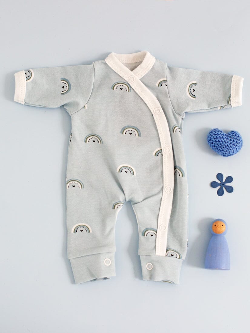 Tiny Baby Sleepsuit, Blue Rainbows Sleepsuit / Babygrow Tiny & Small 