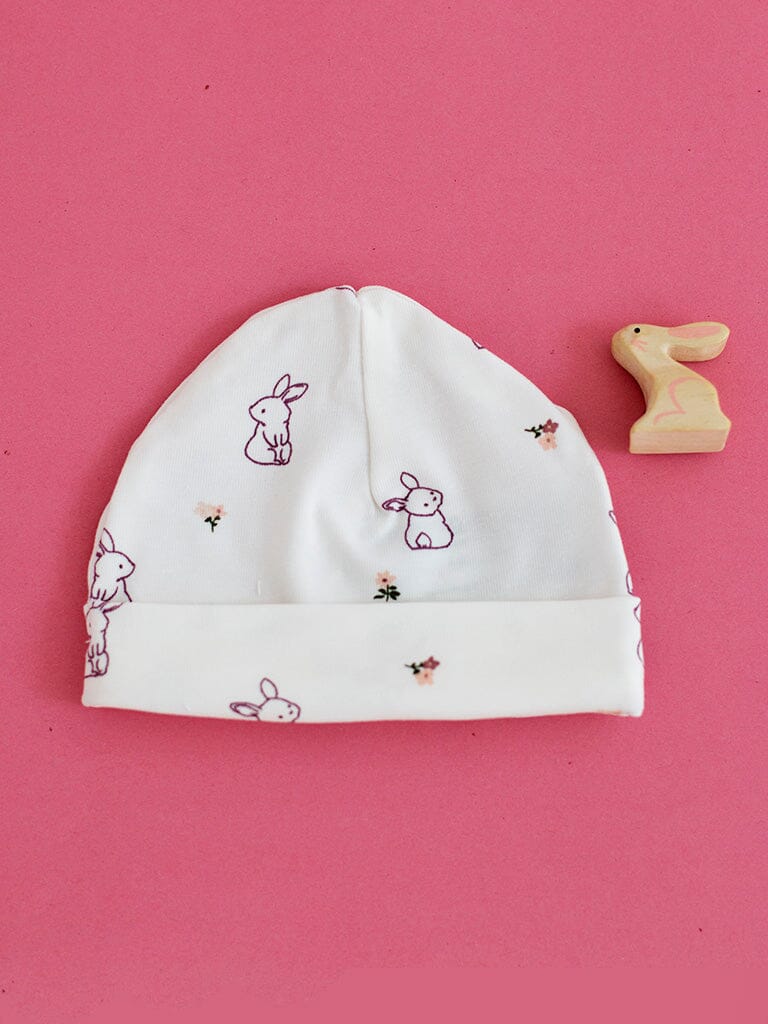 Preemie Round Hat, Flower Bunny Hat Tiny & Small 