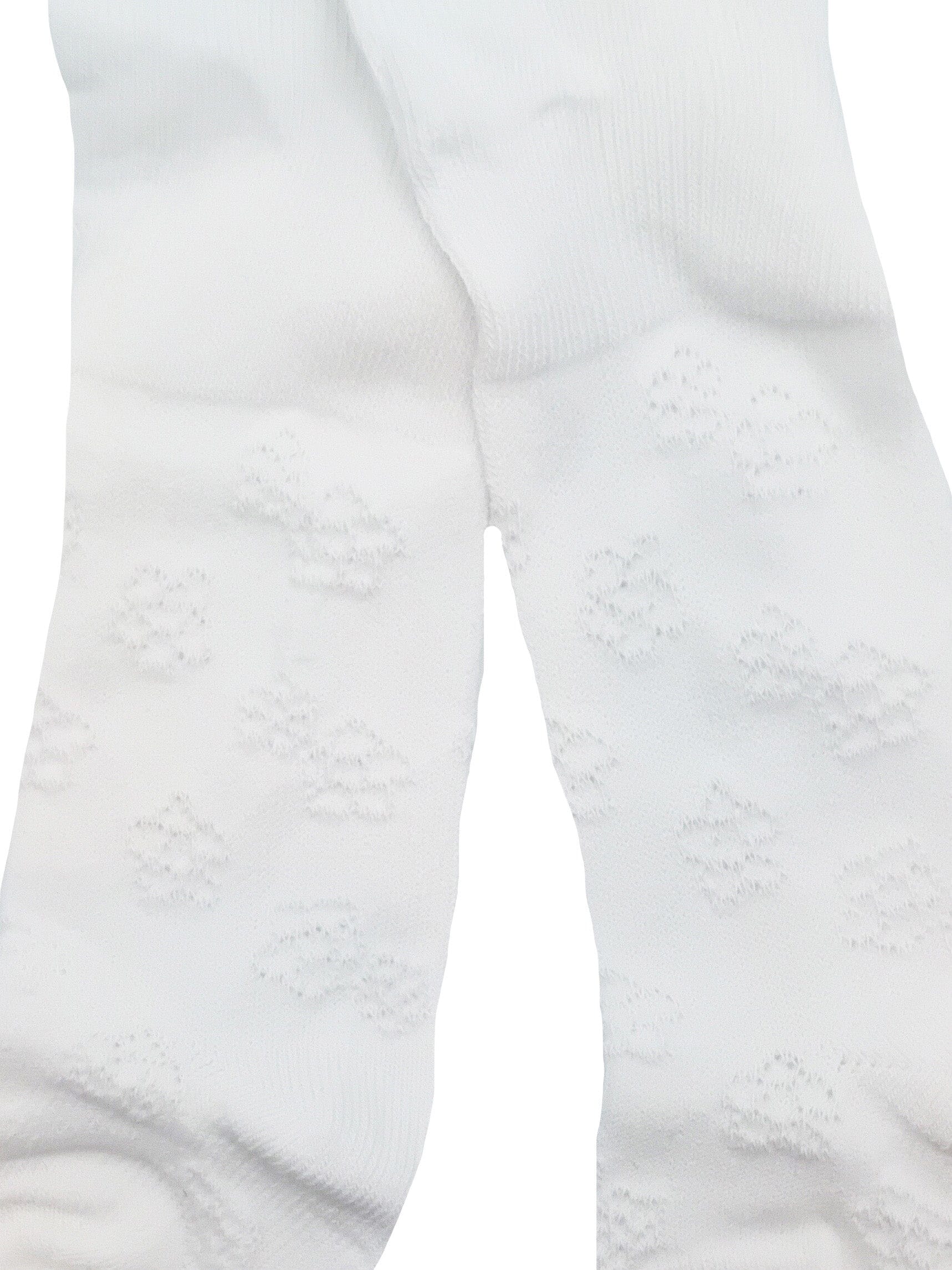 White Tiny Baby Tights. Cotton, Knitted Daisy Design Tights Tiny Chick 