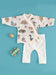 2 piece wrap top & trouser set, Dino Buddies Top & Trousers Tiny & Small 