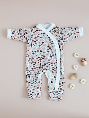 Sleepsuit, Ditsy Floral, NICU & Premature Babies Sleepsuit / Babygrow Tiny & Small 