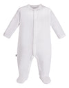 Early Baby Footed Sleepsuit - White Sleepsuit / Babygrow EEVI 