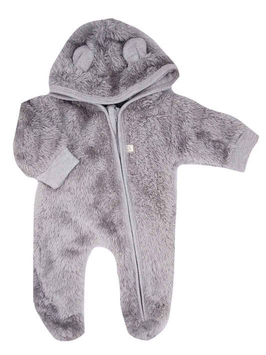 Grey Bear Fluffy Pramsuit Snowsuit / Pramsuit Little Lumps 