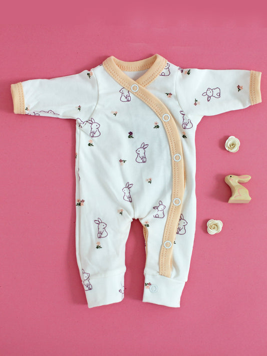 Flower Bunny Gift Box - Sleepsuit, Rattle, Muslin & Card Gift Set Tiny & Small 