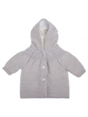 Grey Knitted Baby Jacket Cardigan / Jacket La Manufacture de Layette 