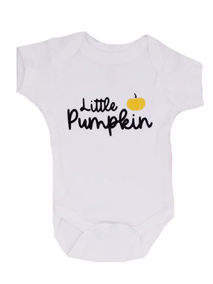 "Little Pumpkin" Bodysuit - White Bodysuit / Vest Little Mouse Baby Clothing & Gifts 