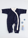 Sleepsuit for Premature & Tiny Babies, Midnight Snow Sleepsuit / Babygrow Tiny & Small 