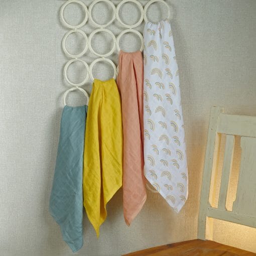 100% Pure Cotton Muslin - 70cm x 70cm - Ochre Muslin Muslinz 