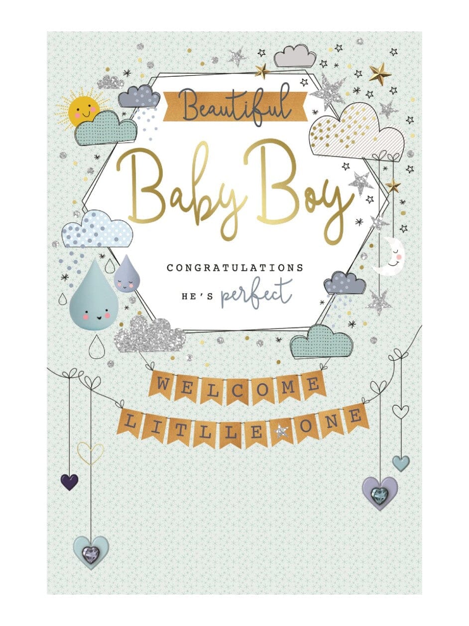 Cards & Message Cards & Gift Wrap Little Mouse Baby Clothing & Gifts Welcome Little One - Baby Boy 