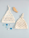 2 Pack Knotted Hats, Ocean Blue & Silver Cloud Set/Multipack Tiny & Small 