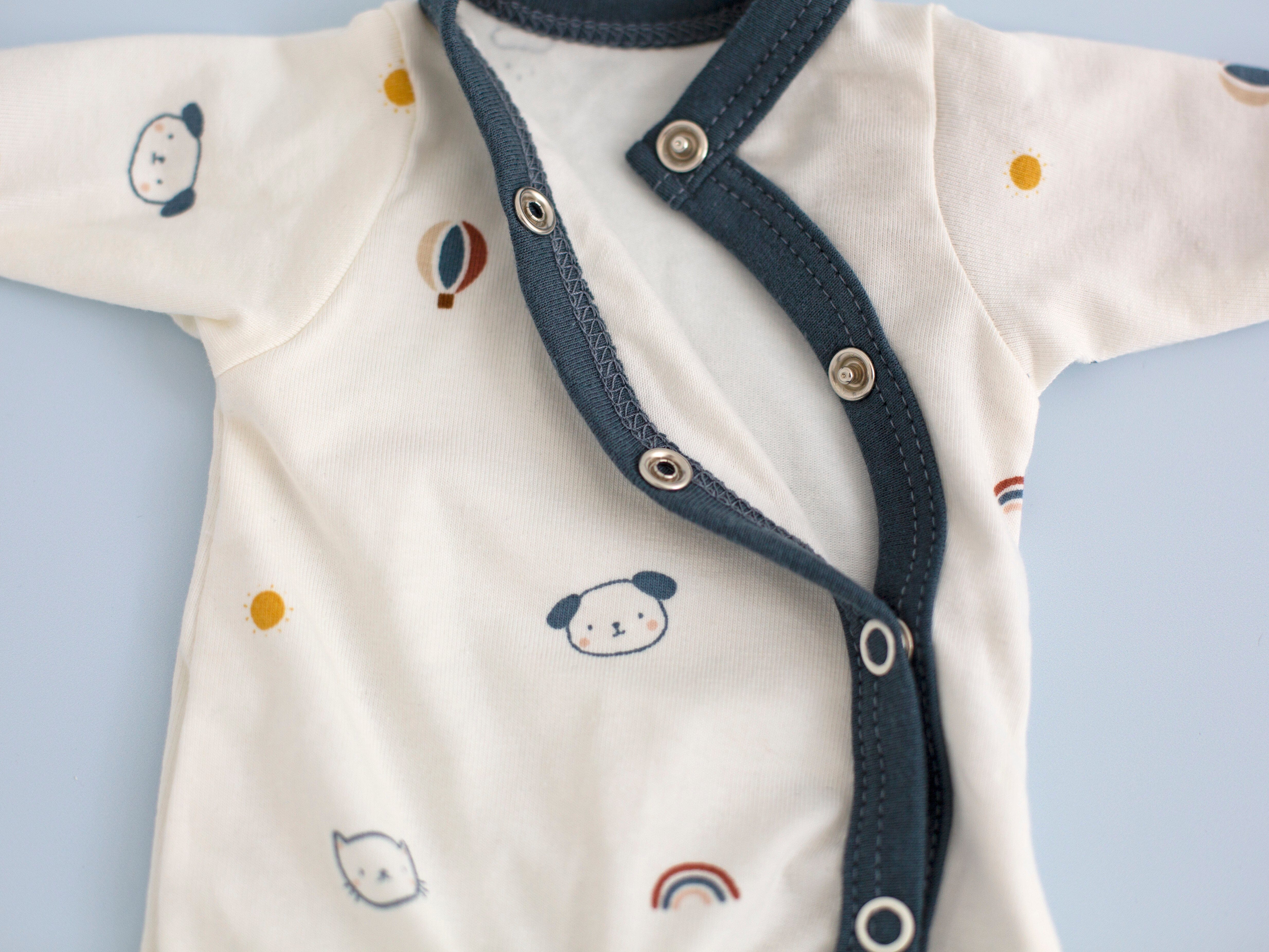 Prem Baby Sleepsuit, Pet Pals - Blue - Sleepsuit / Babygrow - Tiny & Small