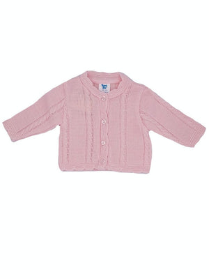 Pink cable Knit Baby Cardigan Cardigan / Jacket Beebo 