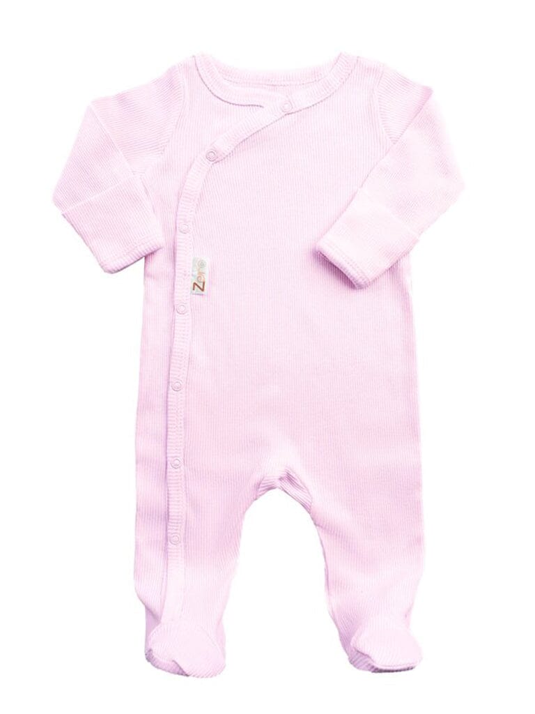 Pink Ribbed Sleepsuit Sleepsuit / Babygrow Soft Touch 