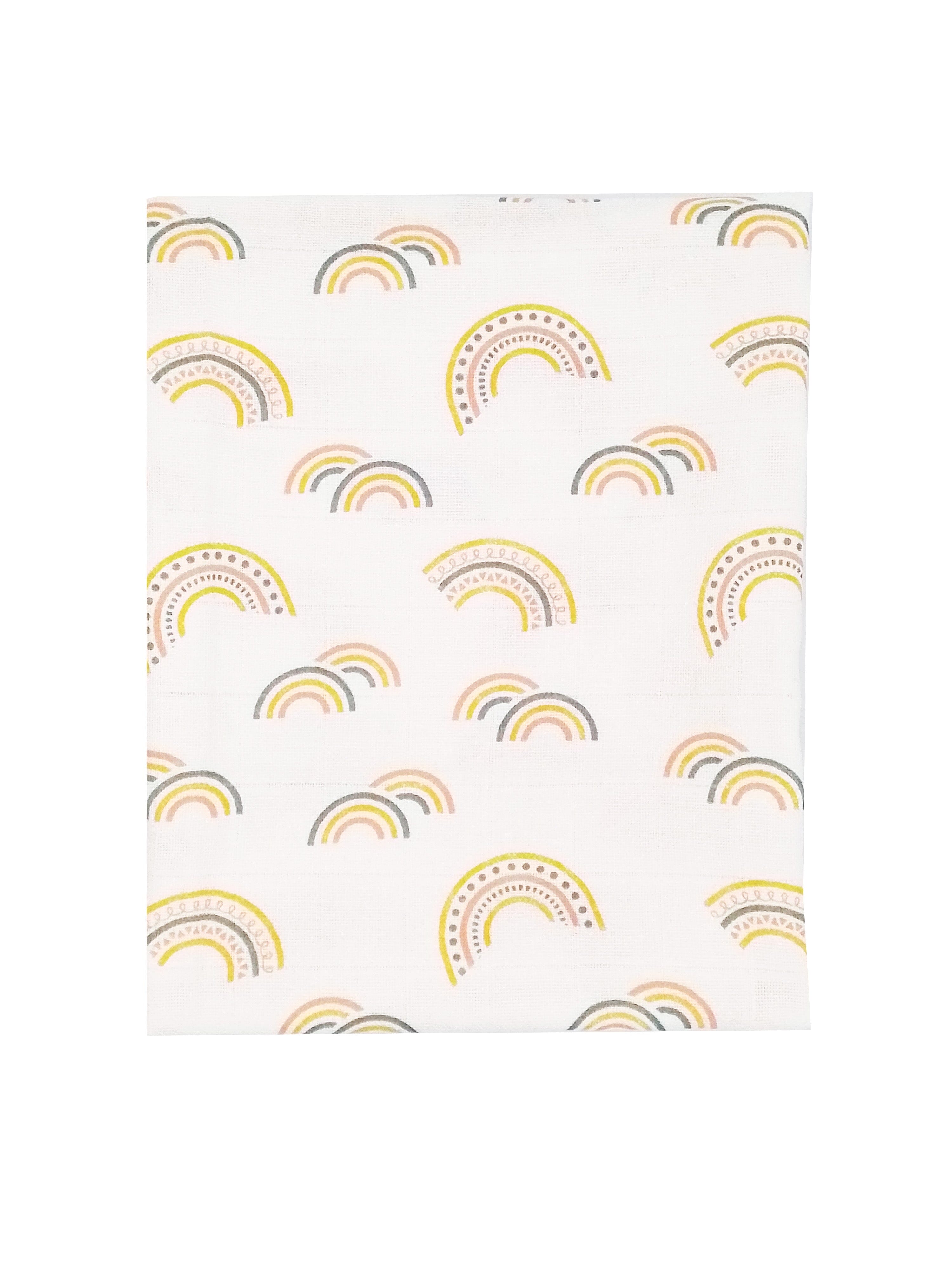 100% Pure Cotton Muslin - 70cm x 70cm - Rainbows Muslin Muslinz 