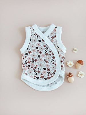 Premature Baby Girl Vest, Ditsy Floral Bodysuit / Vest Tiny & Small 