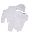 White Waffle Tiny Baby - Four Piece Set Outfit Mintini Baby 