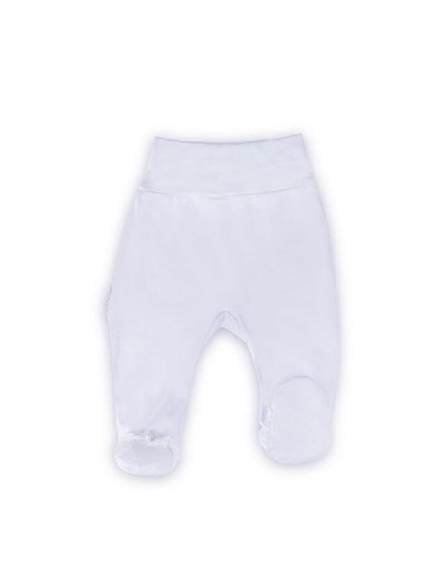 Early Baby Footed Trousers - White Trousers / Leggings EEVI 
