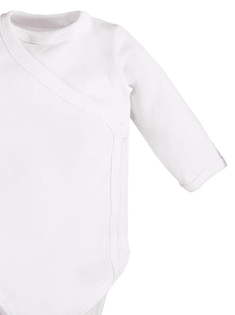 Early Baby Bodysuit, Envelope Design - White Bodysuit / Vest EEVI 