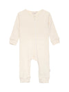 Zip Up Minymo Ribbed Sleepsuit - Cream Sleepsuit / Babygrow Miny Mo 